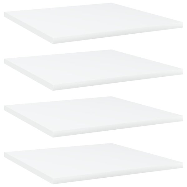 vidaXL Panneaux de bibliothèque 4 Pièces blanc bois d’ingénierie