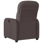 vidaXL Fauteuil inclinable Marron foncé Tissu