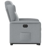 vidaXL Fauteuil inclinable électrique gris clair tissu