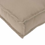 vidaXL Set de coussins de palette 2 Pièces Taupe Tissu Oxford