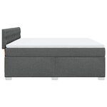 vidaXL Sommier à lattes de lit avec matelas Gris foncé 180x200cm Tissu