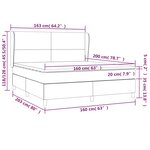 vidaXL Sommier à lattes de lit avec matelas Noir 160x200 cm Tissu