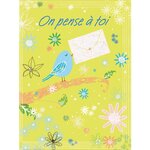 Carte on pense à toi petit oiseau - draeger paris