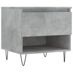 vidaXL Tables basses 2 Pièces gris béton 50x46x50 cm bois d'ingénierie
