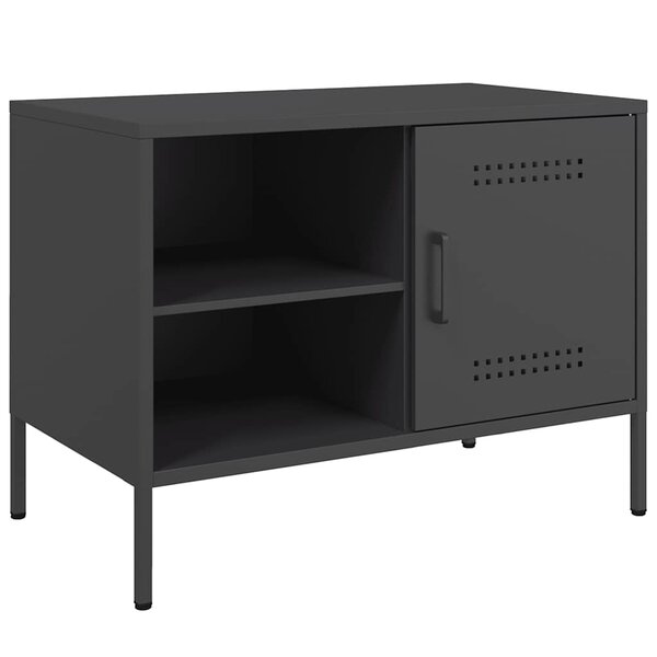 vidaXL Meuble TV noir 68x39x50 5 cm acier