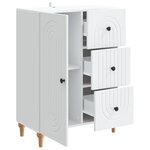 vidaXL Buffet Blanc 66 x 34 5 x 90 cm Bois d'ingénierie