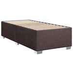 vidaXL Cadre de lit sans matelas marron foncé 100x200 cm tissu