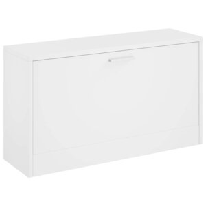 vidaXL Banc à chaussures Blanc brillant 80x24x45 cm Bois d'ingénierie