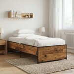 vidaXL Cadre de lit Bois ancien 80 x 200 cm Bois d'ingénierie