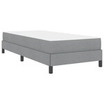 vidaXL Lit à ressorts avec matelas Gris clair 100 x 200 cm tissu
