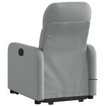 vidaXL Fauteuil de massage inclinable Gris clair Tissu