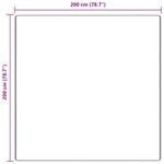 vidaXL Tapis Shaggy Anti-dérapant Gris 200 x 200 cm PP