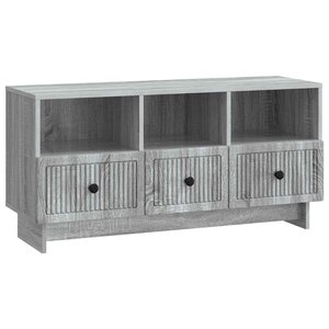 vidaXL Meuble TV Sonoma gris 102 x 34 5 x 50 cm Bois d'ingénierie