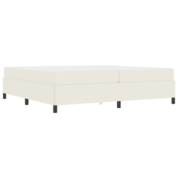 vidaXL Cadre de lit Crème 200 x 200 cm Tissu en velours côtelé