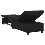 vidaXL Canapé-lit escamotable 67cm Noir Microfibre