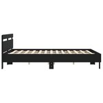 vidaXL Cadre de lit sans matelas noir 180x200 cm