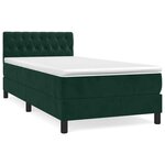 vidaXL Sommier à lattes de lit avec matelas Vert foncé 90x200 cm