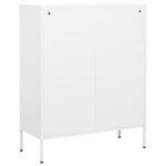 vidaXL Armoire de rangement Blanc 80x35x101 5 cm Acier
