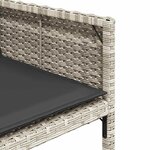 vidaXL Ensemble à manger de jardin et coussins 13 Pièces gris clair rotin