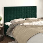 vidaXL Tête de lit Vert foncé 200x5x118/128 cm Velours