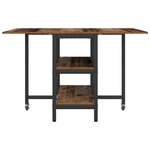 vidaXL Table à dîner 122 x 80 x 76 5 cm Bois d'ingénierie Bois ancien