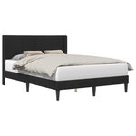 vidaXL Cadre de lit avec tête de lit Noir 120 x 190 cm Velours