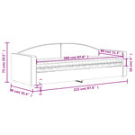 vidaXL Lit de jour avec matelas noir 80x200 cm tissu