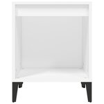 vidaXL Table de chevet Blanc 40x35x50 cm