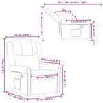 vidaXL Fauteuil inclinable Marron brillant Similicuir