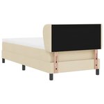 vidaXL Lit boxspring avec matelas Crème 100 x 200 cm tissu
