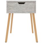 vidaXL Table de chevet Gris béton 40x40x56 cm Bois d'ingénierie