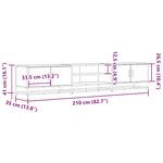 vidaXL Meuble TV sonoma gris 210x35x41 cm bois d'ingénierie
