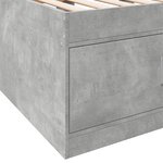 vidaXL Lit de jour avec tiroirs sans matelas gris béton 90x200 cm