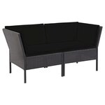 Salon de jardin meuble d'extérieur ensemble de mobilier 6 pièces avec coussins résine tressée noir 02_0016918