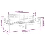 vidaXL Lit de jour sans matelas blanc bois de pin massif 90x190 cm