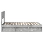 vidaXL Cadre de lit Béton 160 x 200 cm Bois de pin massif