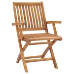 vidaXL Chaises pliables de jardin 6 Pièces Bois de teck solide