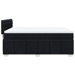 vidaXL Sommier à lattes de lit avec matelas Noir 140x190 cm Tissu