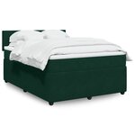 vidaXL Sommier à lattes de lit et matelas Vert foncé 160x200cm Velours