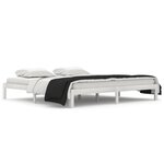 vidaXL Cadre de lit sans matelas blanc bois massif de pin 200x200 cm