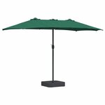 vidaXL Parasol de jardin Vert 385 x 209 x 244 cm tissu
