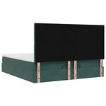 VidaXL Cadre de lit ottoman avec matelas vert foncé 180x200cm velours
