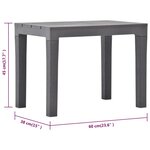 vidaXL Table de jardin avec 2 bancs Plastique Marron
