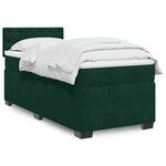 vidaXL Sommier à lattes de lit avec matelas Vert foncé 90x190 cm