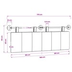 vidaXL Tête de lit suspendue Blanc Tissu