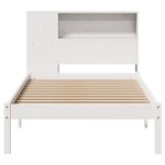 vidaXL Lit bibliothèque sans matelas blanc 90x200cm bois de pin massif