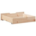 vidaXL Tiroirs sous le lit avec roulettes 2 Pièces 65x55x17 cm pin massif