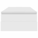 vidaXL Lit avec rangement et matelas Blanc 90 x 200 cm Simili cuir
