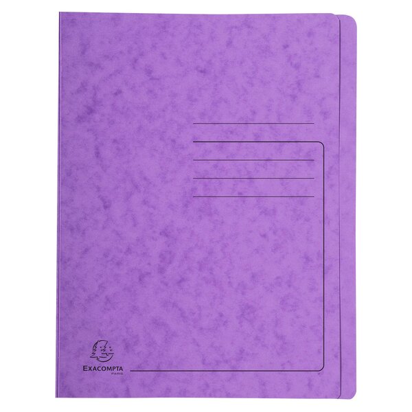 Chemise À Lamelle Carte Lustrée 355gm2 - A4 - Violet - X 25 - Exacompta