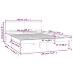 vidaXL Cadre de lit sans matelas blanc bois de pin massif 140x200 cm
